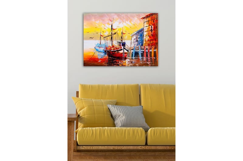 Dekorativ Canvasbillede 50x70 cm - Flerfarvet - Boligtilbehør - Billeder & kunst - Billeder på lærred