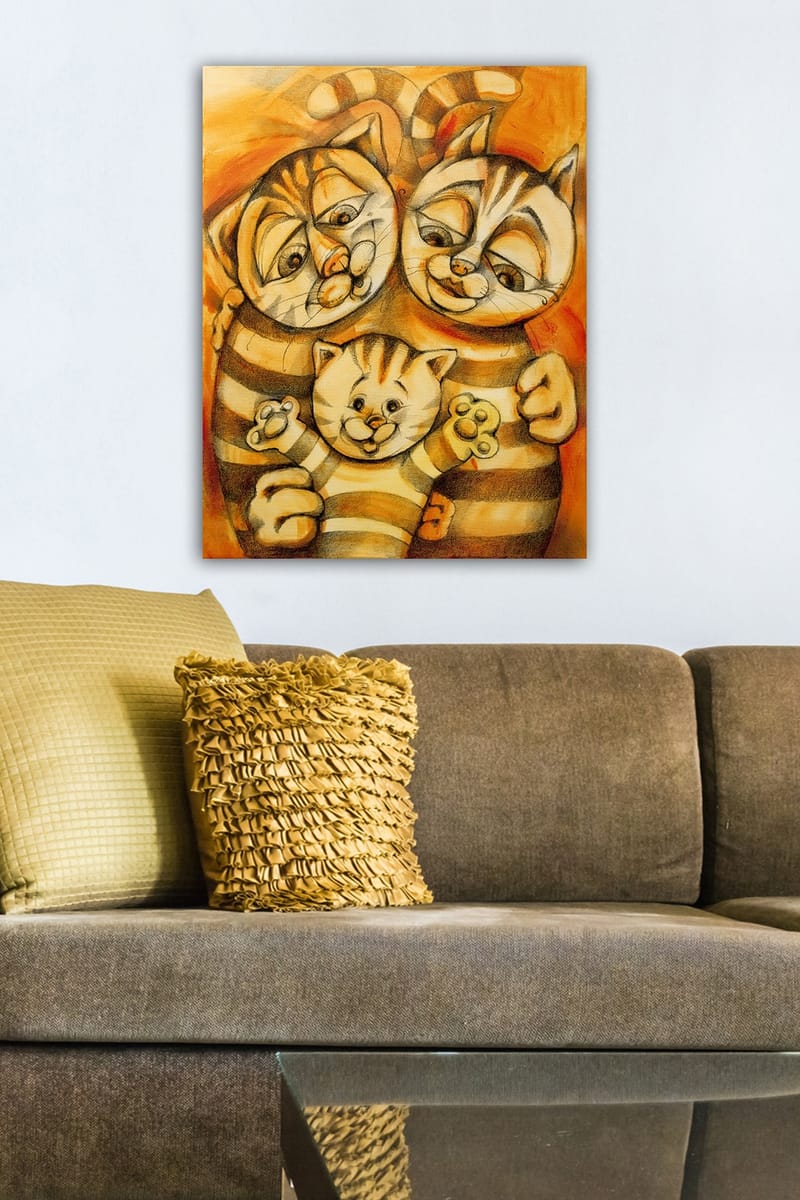 Dekorativ Canvasbillede 50x70 cm - Flerfarvet - Boligtilbehør - Billeder & kunst - Billeder på lærred