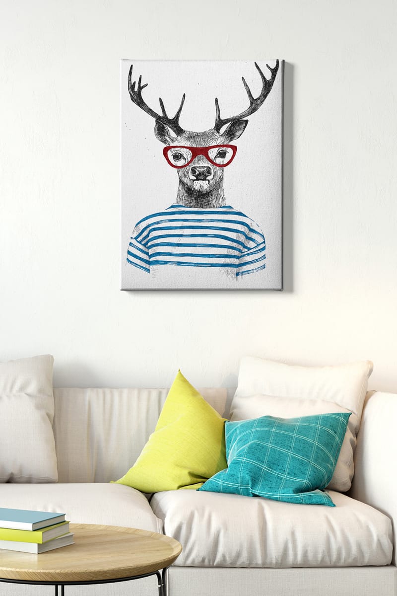 Dekorativ Canvasbillede 50x70 cm - Flerfarvet - Boligtilbehør - Billeder & kunst - Billeder på lærred