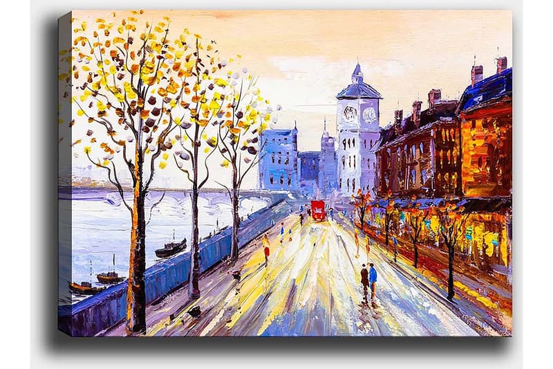 Dekorativ Canvasbillede 50x70 cm - Flerfarvet - Boligtilbehør - Billeder & kunst - Billeder på lærred