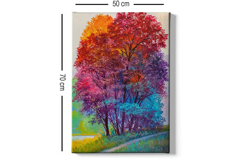 Dekorativ Canvasbillede 50x70 cm - Flerfarvet - Boligtilbehør - Billeder & kunst - Billeder på lærred