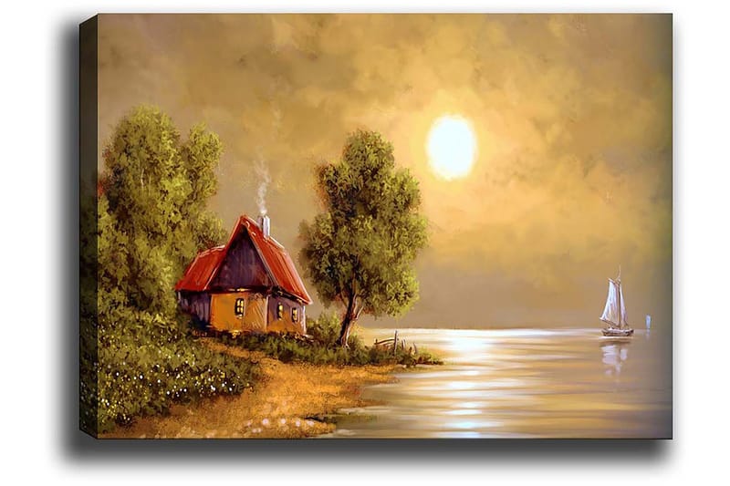 Dekorativ Canvasbillede 50x70 cm - Flerfarvet - Boligtilbehør - Billeder & kunst - Billeder på lærred