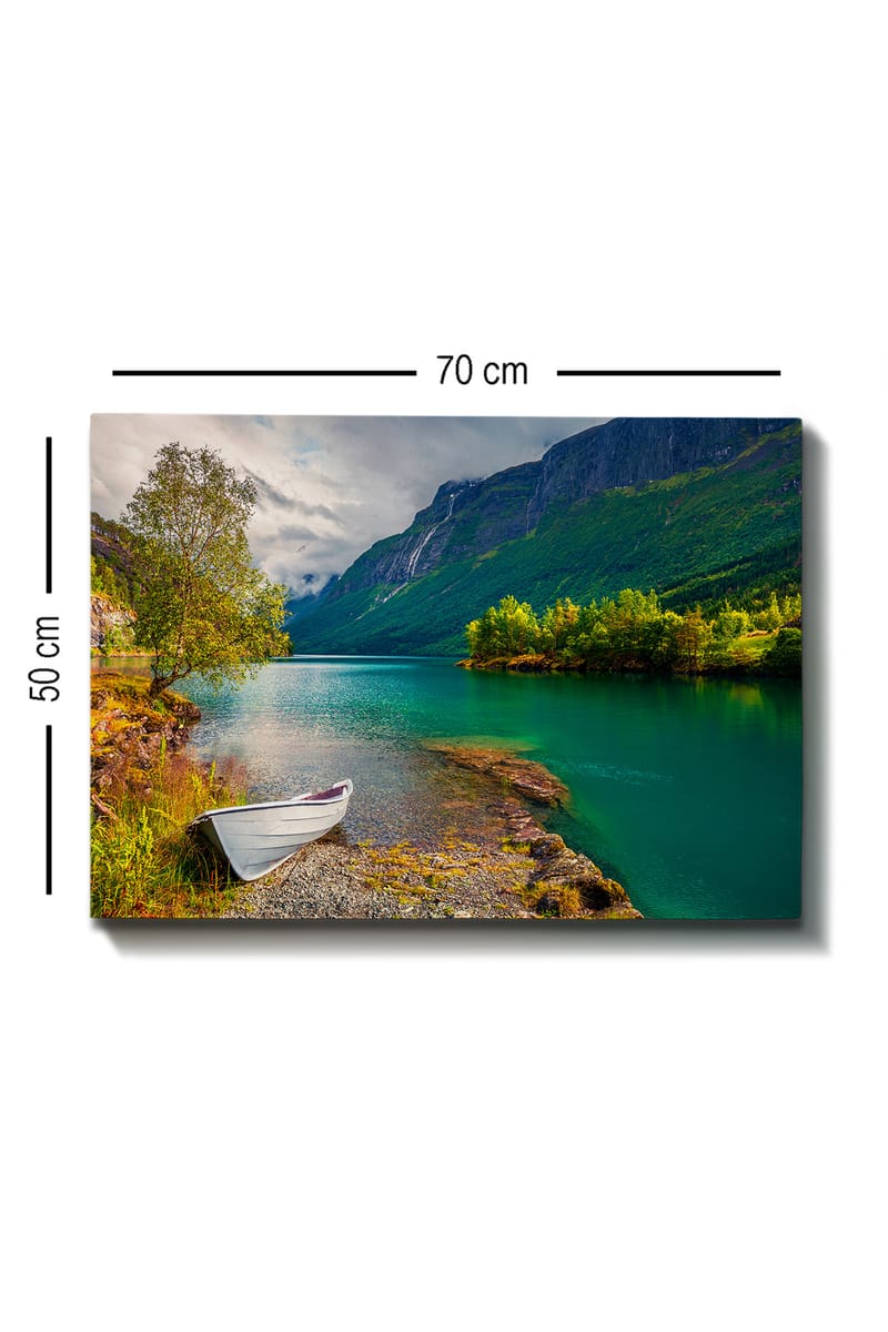 Dekorativ Canvasbillede 50x70 cm - Flerfarvet - Boligtilbehør - Billeder & kunst - Billeder på lærred
