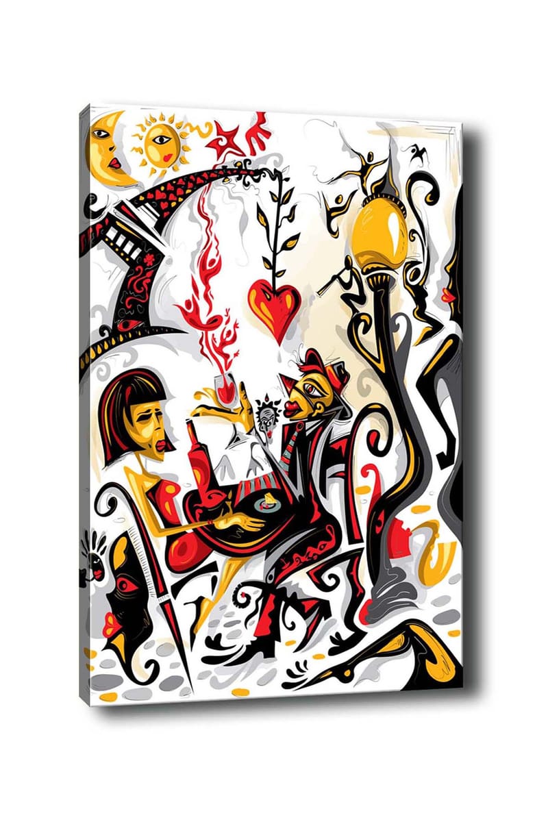 Dekorativ Canvasbillede 50x70 cm - Flerfarvet - Boligtilbehør - Billeder & kunst - Billeder på lærred