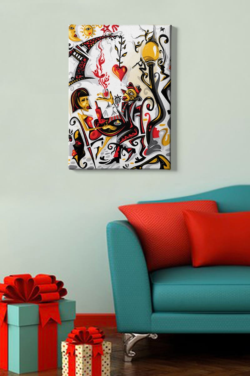 Dekorativ Canvasbillede 50x70 cm - Flerfarvet - Boligtilbehør - Billeder & kunst - Billeder på lærred