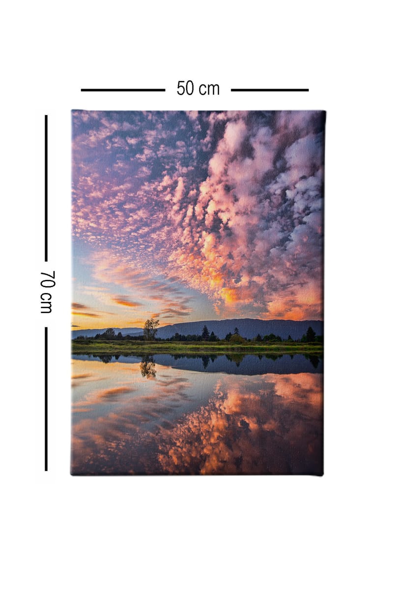 Dekorativ Canvasbillede 50x70 cm - Flerfarvet - Boligtilbehør - Billeder & kunst - Billeder på lærred