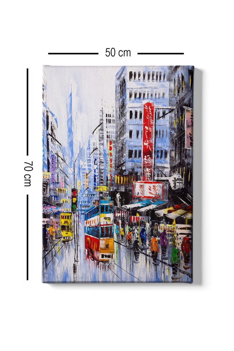Dekorativ Canvasbillede 50x70 cm - Flerfarvet - Boligtilbehør - Billeder & kunst - Billeder på lærred
