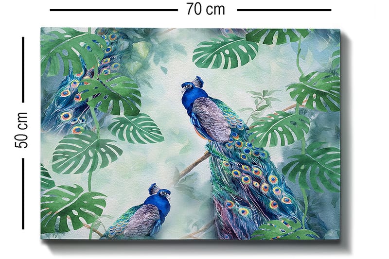 Dekorativ Canvasbillede 50x70 cm - Flerfarvet - Boligtilbehør - Billeder & kunst - Billeder på lærred