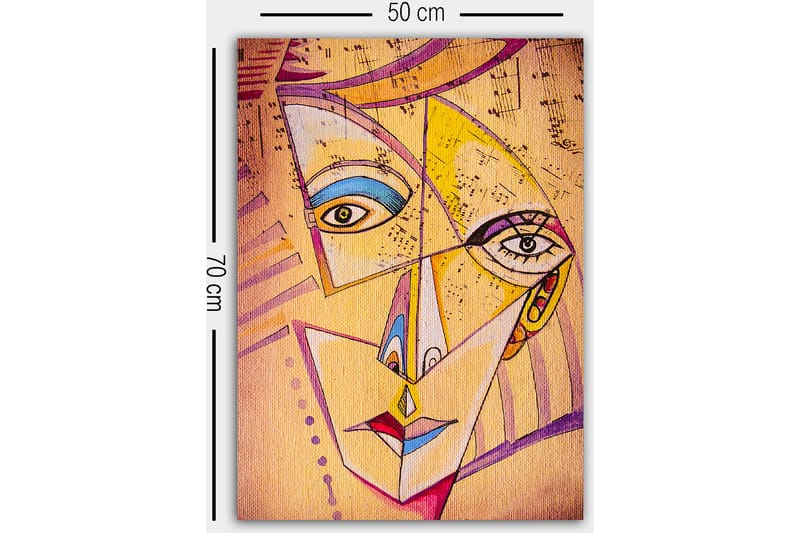 Dekorativ Canvasbillede 50x70 cm - Flerfarvet - Boligtilbehør - Billeder & kunst - Billeder på lærred
