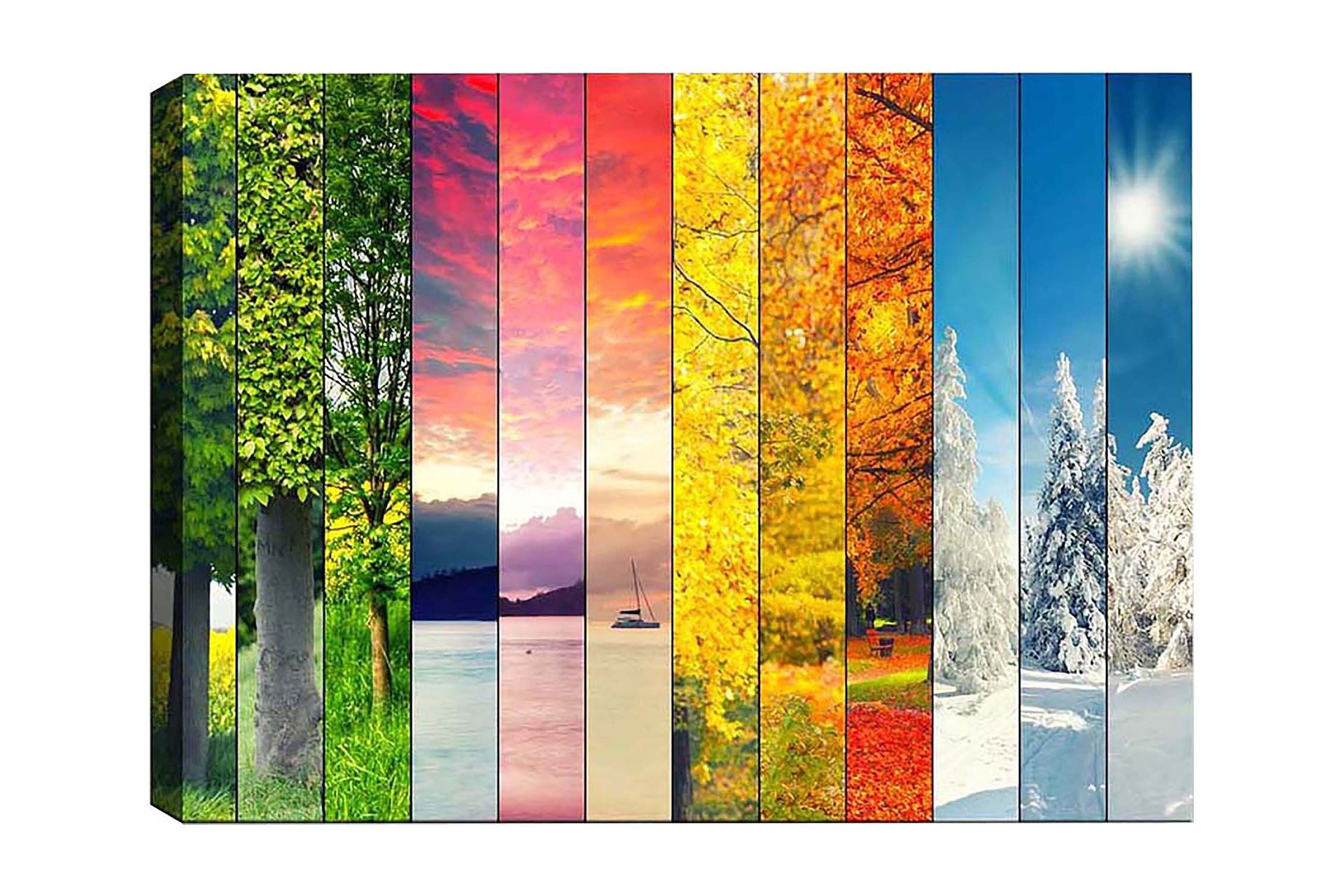 Dekorativ Canvasbillede 50x70 cm - Flerfarvet - Boligtilbehør - Billeder & kunst - Billeder på lærred