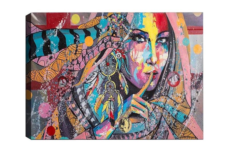 Dekorativ Canvasbillede 50x70 cm - Flerfarvet - Boligtilbehør - Billeder & kunst - Billeder på lærred