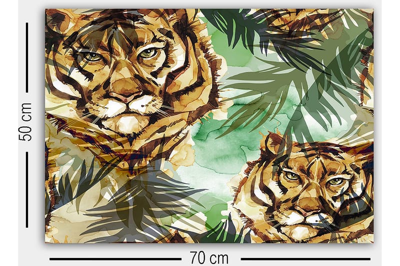 Dekorativ Canvasbillede 50x70 cm - Flerfarvet - Boligtilbehør - Billeder & kunst - Billeder på lærred