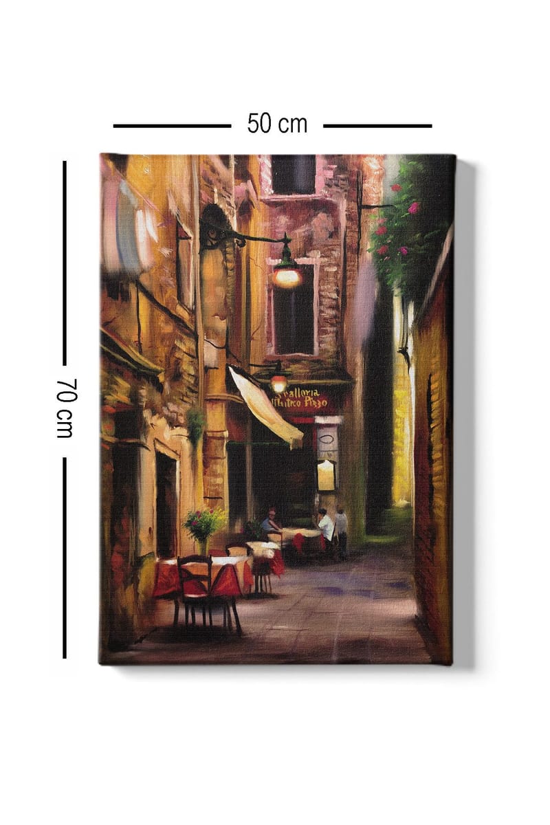 Dekorativ Canvasbillede 50x70 cm - Flerfarvet - Boligtilbehør - Billeder & kunst - Billeder på lærred