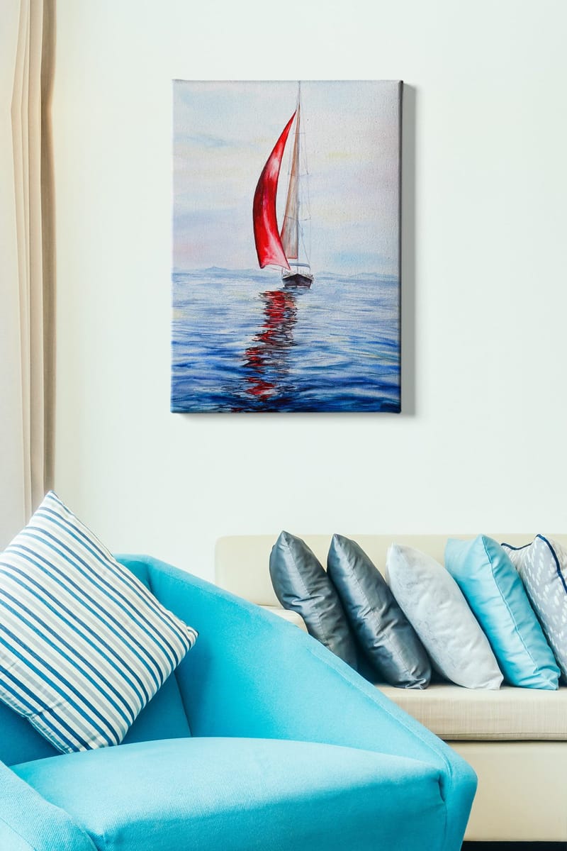 Dekorativ Canvasbillede 50x70 cm - Flerfarvet - Boligtilbehør - Billeder & kunst - Billeder på lærred