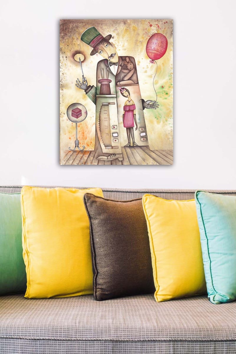 Dekorativ Canvasbillede 50x70 cm - Flerfarvet - Boligtilbehør - Billeder & kunst - Billeder på lærred