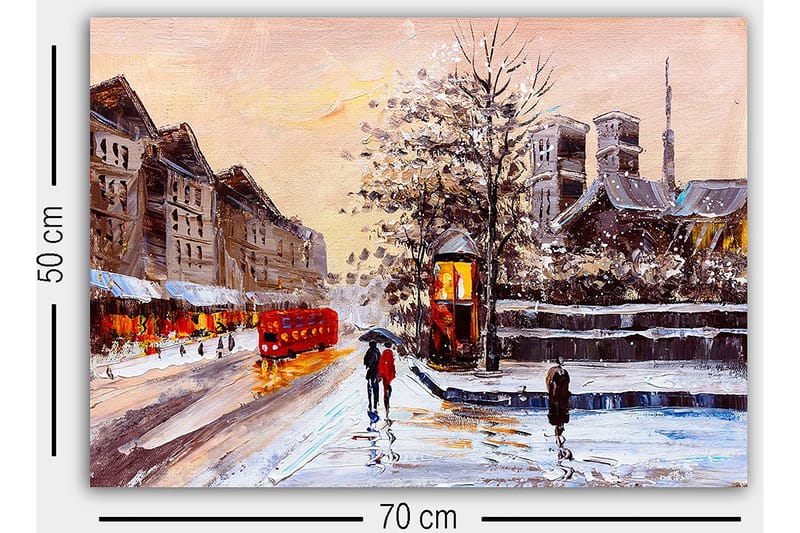 Dekorativ Canvasbillede 50x70 cm - Flerfarvet - Boligtilbehør - Billeder & kunst - Billeder på lærred