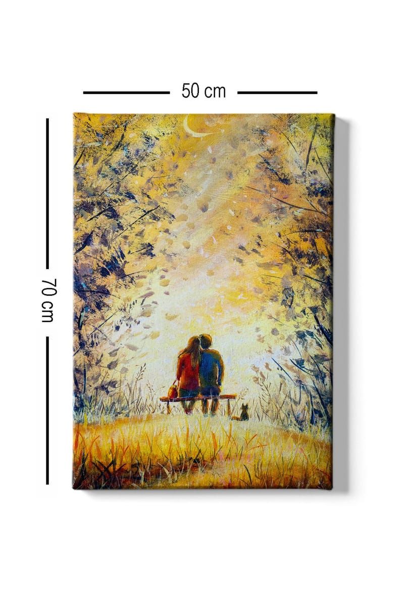 Dekorativ Canvasbillede 50x70 cm - Flerfarvet - Boligtilbehør - Billeder & kunst - Billeder på lærred