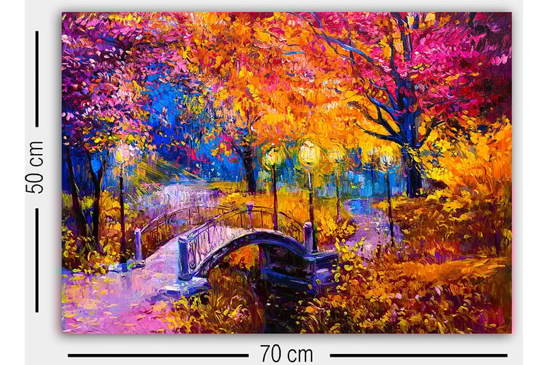 Dekorativ Canvasbillede 50x70 cm - Flerfarvet - Boligtilbehør - Billeder & kunst - Billeder på lærred