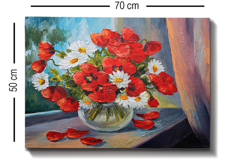 Dekorativ Canvasbillede 50x70 cm - Flerfarvet - Boligtilbehør - Billeder & kunst - Billeder på lærred