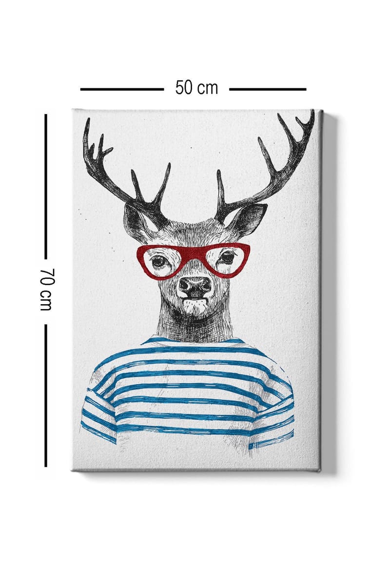 Dekorativ Canvasbillede 50x70 cm - Flerfarvet - Boligtilbehør - Billeder & kunst - Billeder på lærred