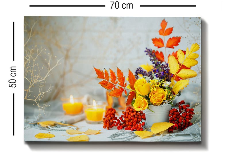 Dekorativ Canvasbillede 50x70 cm - Flerfarvet - Boligtilbehør - Billeder & kunst - Billeder på lærred