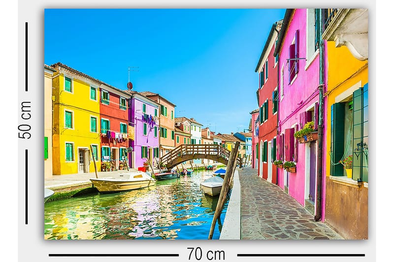 Dekorativ Canvasbillede 50x70 cm - Flerfarvet - Boligtilbehør - Billeder & kunst - Billeder på lærred