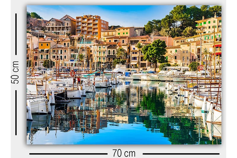 Dekorativ Canvasbillede 50x70 cm - Flerfarvet - Boligtilbehør - Billeder & kunst - Billeder på lærred