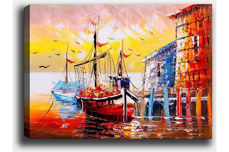 Dekorativ Canvasbillede 50x70 cm - Flerfarvet - Boligtilbehør - Billeder & kunst - Billeder på lærred