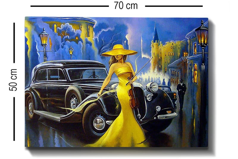 Dekorativ Canvasbillede 50x70 cm - Flerfarvet - Boligtilbehør - Billeder & kunst - Billeder på lærred