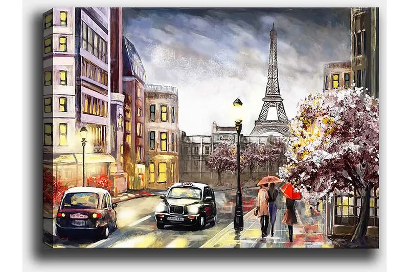 Dekorativ Canvasbillede 50x70 cm - Flerfarvet - Boligtilbehør - Billeder & kunst - Billeder på lærred