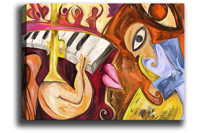 Dekorativ Canvasbillede 50x70 cm - Flerfarvet - Boligtilbehør - Billeder & kunst - Billeder på lærred