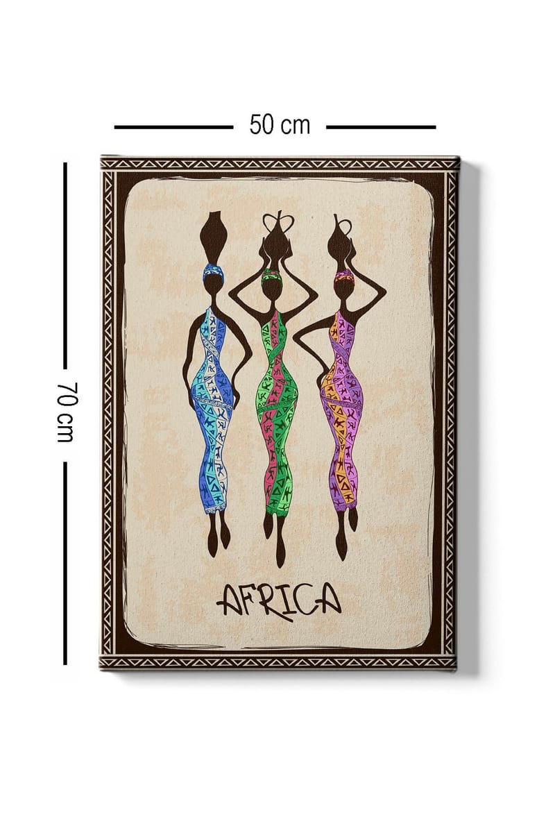 Dekorativ Canvasbillede 50x70 cm - Flerfarvet - Boligtilbehør - Billeder & kunst - Billeder på lærred