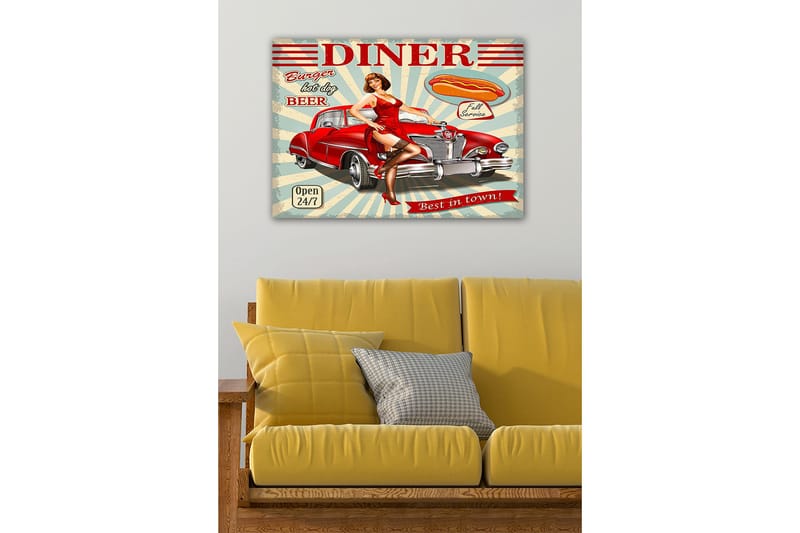 Dekorativ Canvasbillede 50x70 cm - Flerfarvet - Boligtilbehør - Billeder & kunst - Billeder på lærred