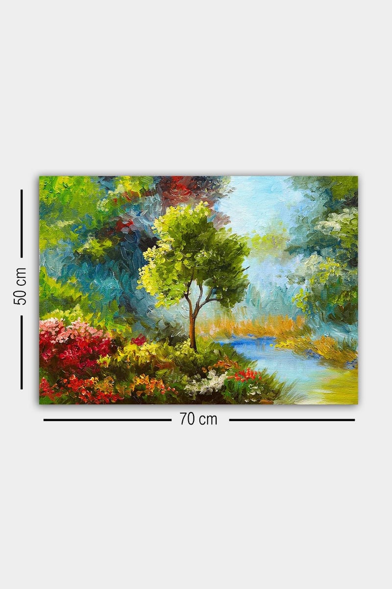 Dekorativ Canvasbillede 50x70 cm - Flerfarvet - Boligtilbehør - Billeder & kunst - Billeder på lærred