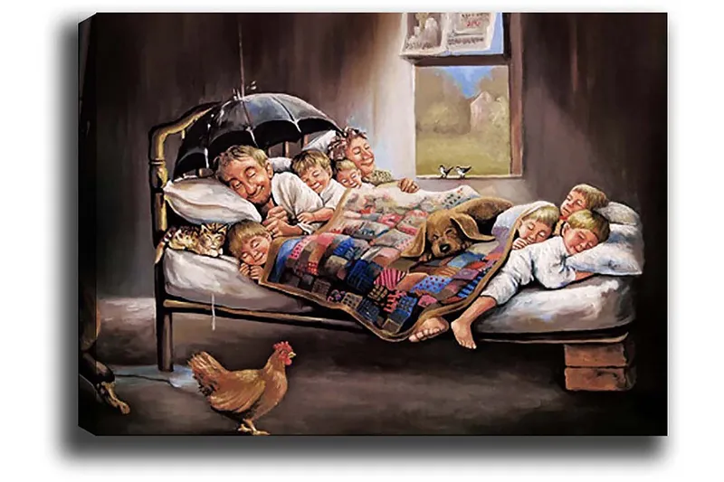 Dekorativ Canvasbillede 50x70 cm - Flerfarvet - Boligtilbehør - Billeder & kunst - Billeder på lærred