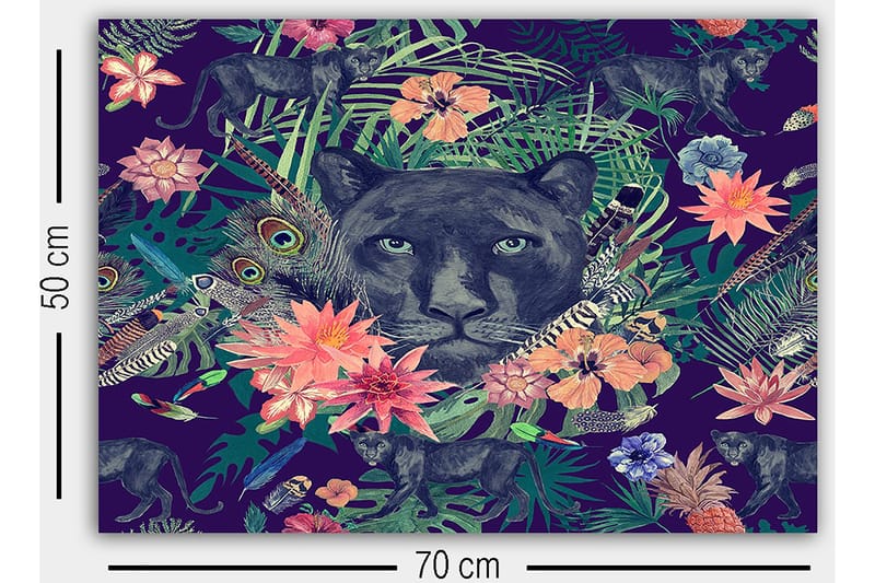 Dekorativ Canvasbillede 50x70 cm - Flerfarvet - Boligtilbehør - Billeder & kunst - Billeder på lærred