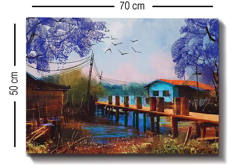 Dekorativ Canvasbillede 50x70 cm - Flerfarvet - Boligtilbehør - Billeder & kunst - Billeder på lærred