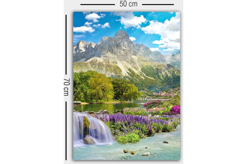 Dekorativ Canvasbillede 50x70 cm - Flerfarvet - Boligtilbehør - Billeder & kunst - Billeder på lærred