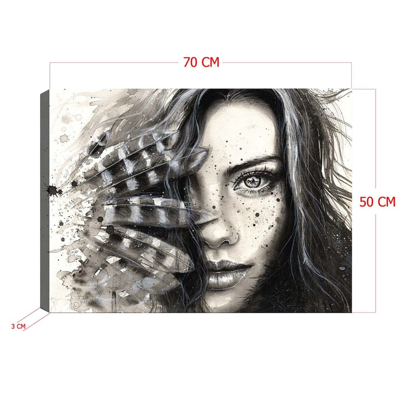 Dekorativ Canvasbillede 50x70 cm - Flerfarvet - Boligtilbehør - Billeder & kunst - Billeder på lærred