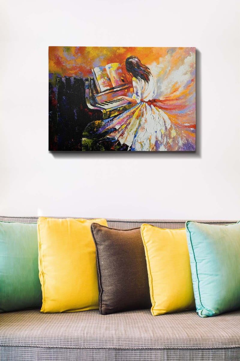 Dekorativ Canvasbillede 50x70 cm - Flerfarvet - Boligtilbehør - Billeder & kunst - Billeder på lærred