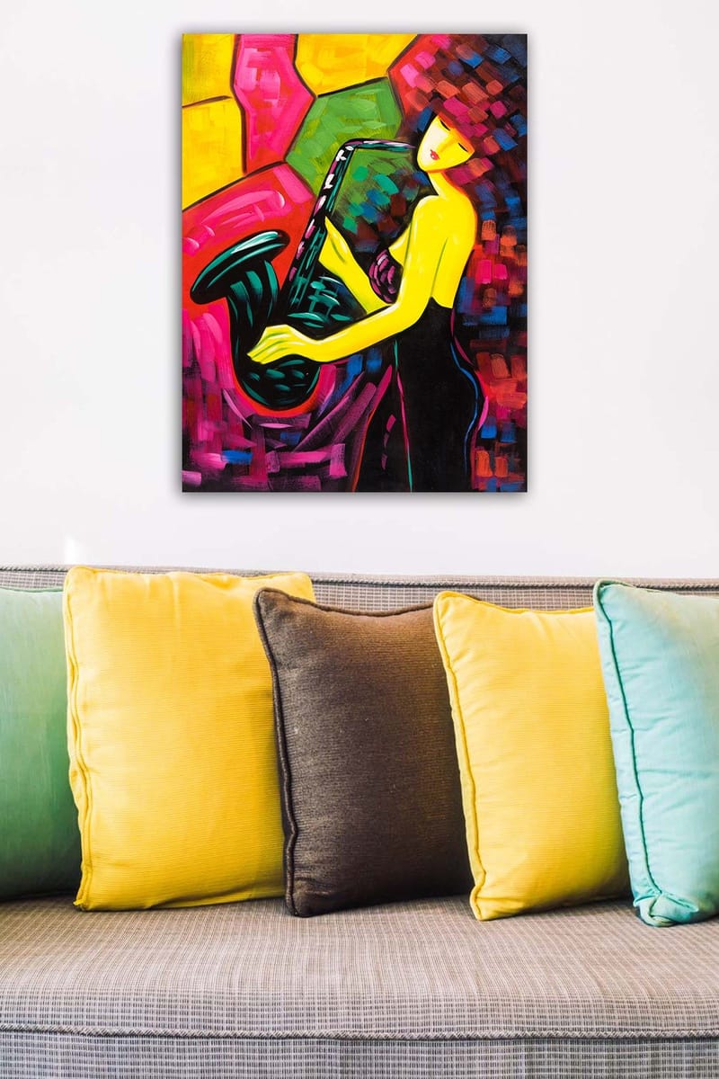 Dekorativ Canvasbillede 50x70 cm - Flerfarvet - Boligtilbehør - Billeder & kunst - Billeder på lærred