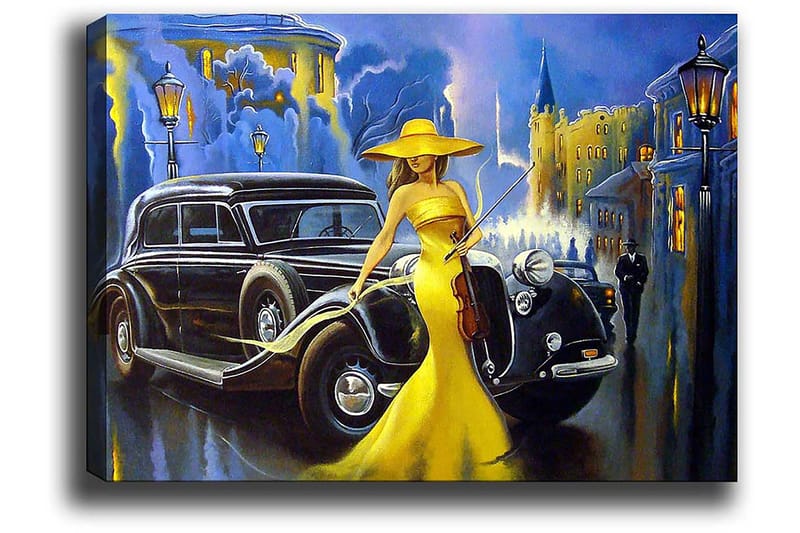 Dekorativ Canvasbillede 50x70 cm - Flerfarvet - Boligtilbehør - Billeder & kunst - Billeder på lærred