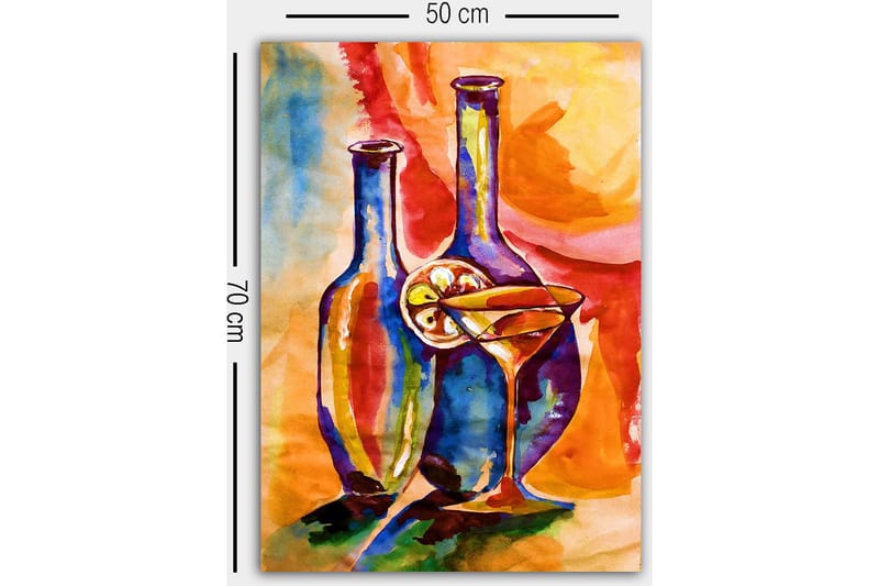 Dekorativ Canvasbillede 50x70 cm - Flerfarvet - Boligtilbehør - Billeder & kunst - Billeder på lærred