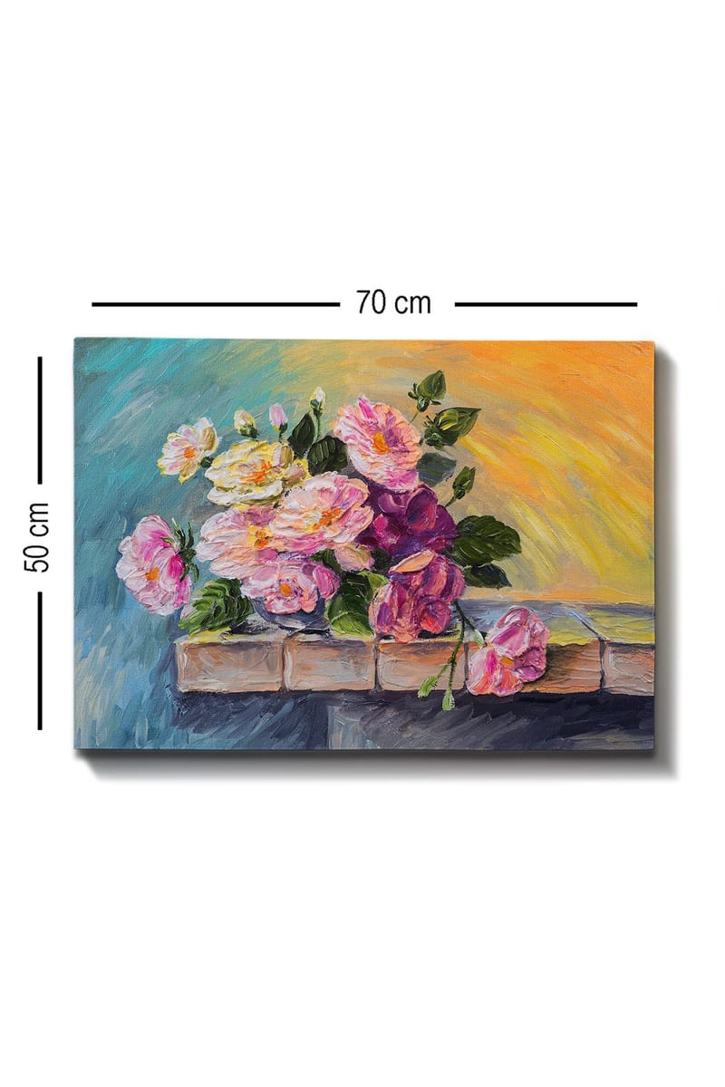 Dekorativ Canvasbillede 50x70 cm - Flerfarvet - Boligtilbehør - Billeder & kunst - Billeder på lærred