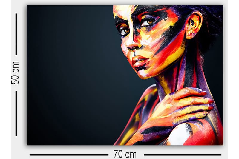 Dekorativ Canvasbillede 50x70 cm - Flerfarvet - Boligtilbehør - Billeder & kunst - Billeder på lærred