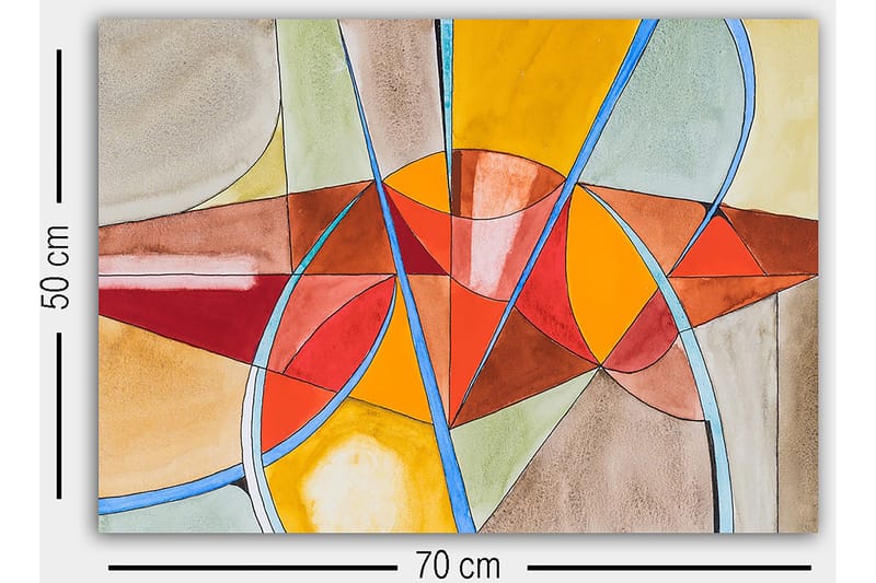 Dekorativ Canvasbillede 50x70 cm - Flerfarvet - Boligtilbehør - Billeder & kunst - Billeder på lærred