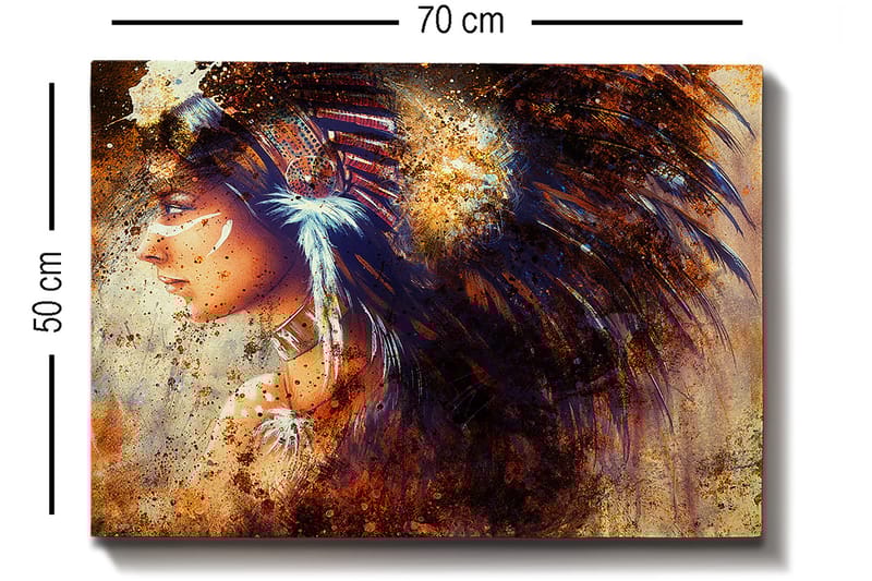 Dekorativ Canvasbillede 50x70 cm - Flerfarvet - Boligtilbehør - Billeder & kunst - Billeder på lærred