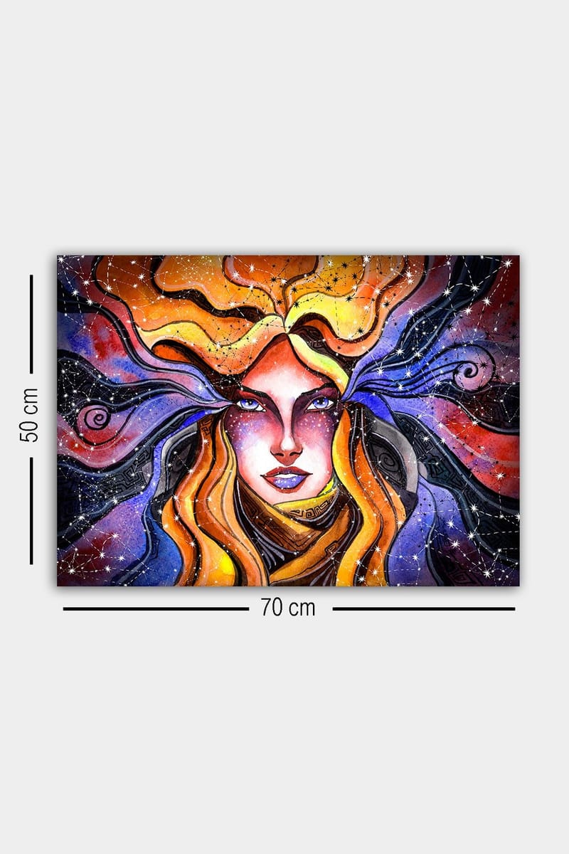 Dekorativ Canvasbillede 50x70 cm - Flerfarvet - Boligtilbehør - Billeder & kunst - Billeder på lærred