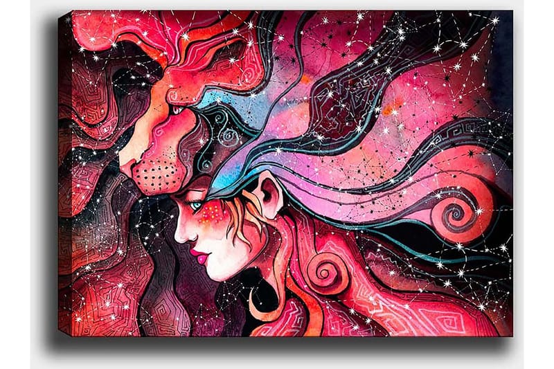 Dekorativ Canvasbillede 50x70 cm - Flerfarvet - Boligtilbehør - Billeder & kunst - Billeder på lærred