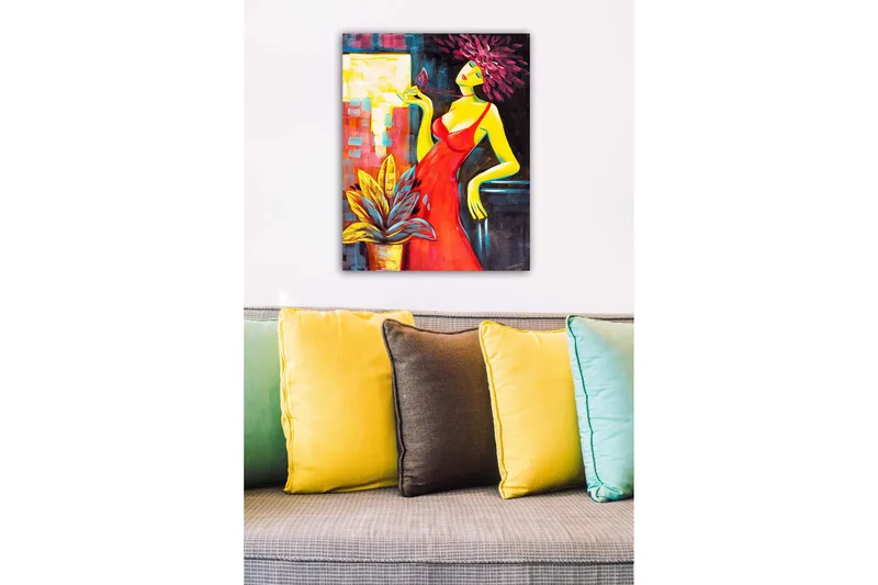 Dekorativ Canvasbillede 50x70 cm - Flerfarvet - Boligtilbehør - Billeder & kunst - Billeder på lærred